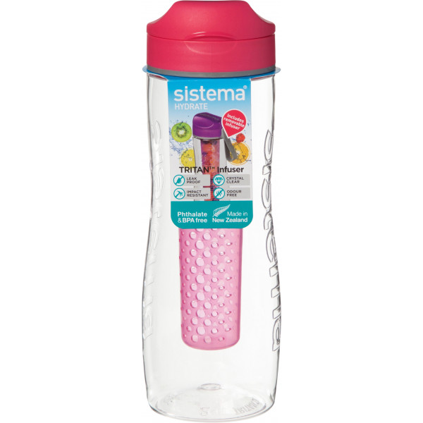 Фото - Бутылка для воды Sistema 0,8 л Pink с диффузором (660-5)