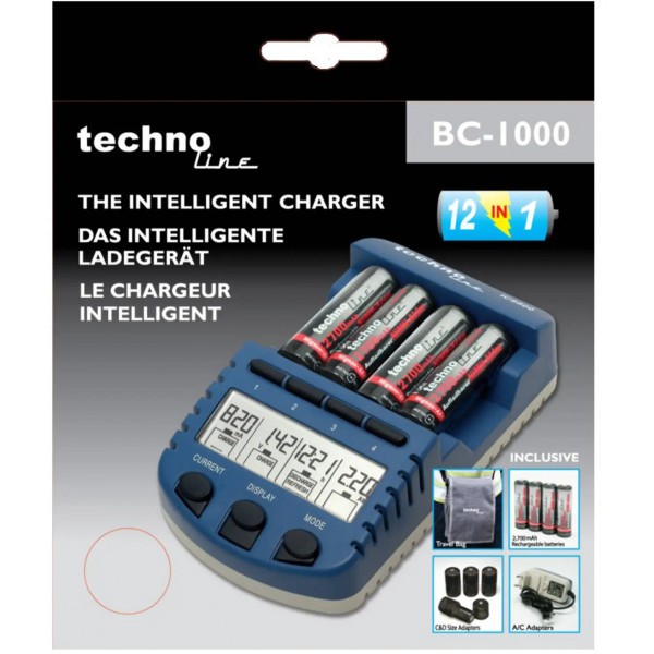 Фото - З/устройство для аккумуляторов AA/AAA Technoline BC1000 SET + акк