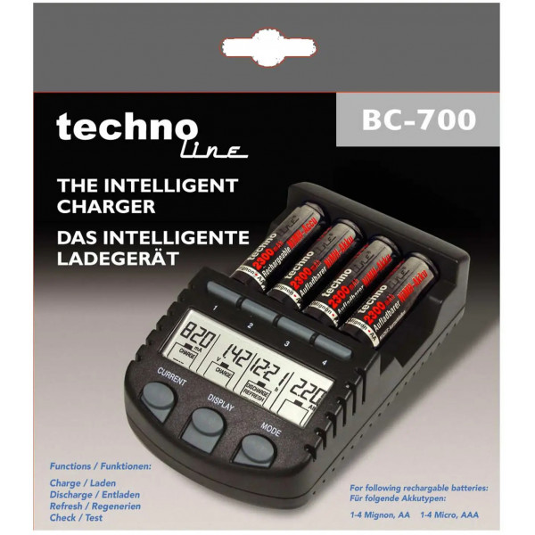 Фото - З/устройство для аккумуляторов AA/AAA Technoline BC700