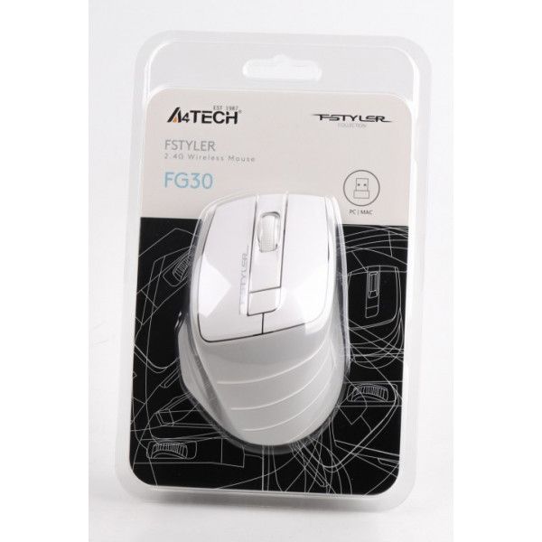 Фото - Мышь беспроводная A4tech FG30 (Grey/White)