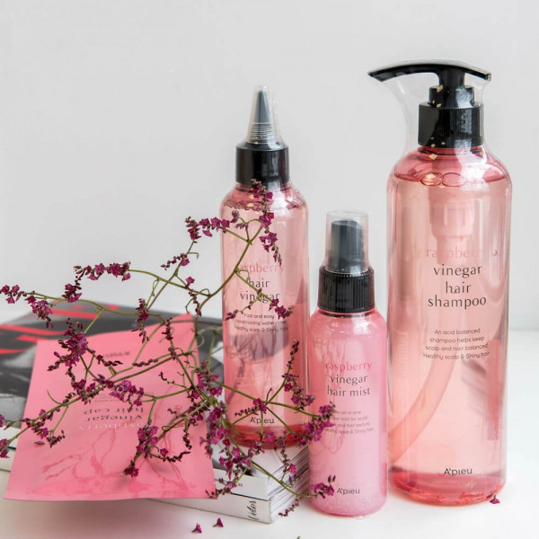 Фото - Спрей для волос A'pieu Raspberry Vinegar Hair Mist 105 мл (8809581460294)