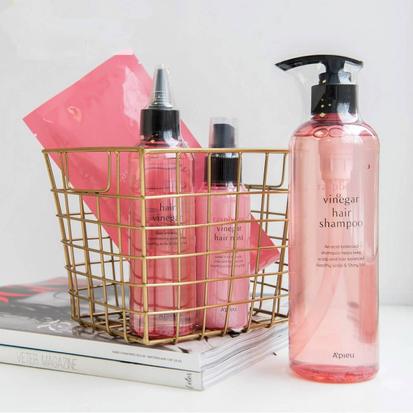 Фото - Спрей для волос A'pieu Raspberry Vinegar Hair Mist 105 мл (8809581460294)