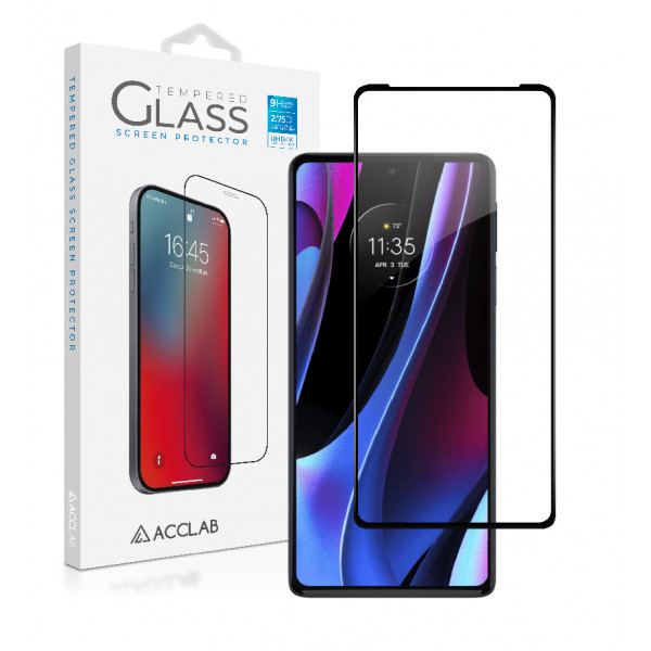 Фото - Защитное стекло для смартфона ACCLAB Full Glue for MOTO EDGE 30 Pro 5G Paper pack Black (1283126528552)