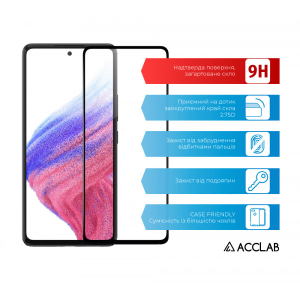 Фото - Защитное стекло для смартфона ACCLAB Full Glue for Samsung A53 5G (1283126522444)