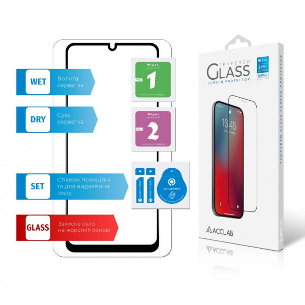 Фото - Защитное стекло для смартфона ACCLAB Full Glue for Xiaomi Redmi 13C (1283126583209)