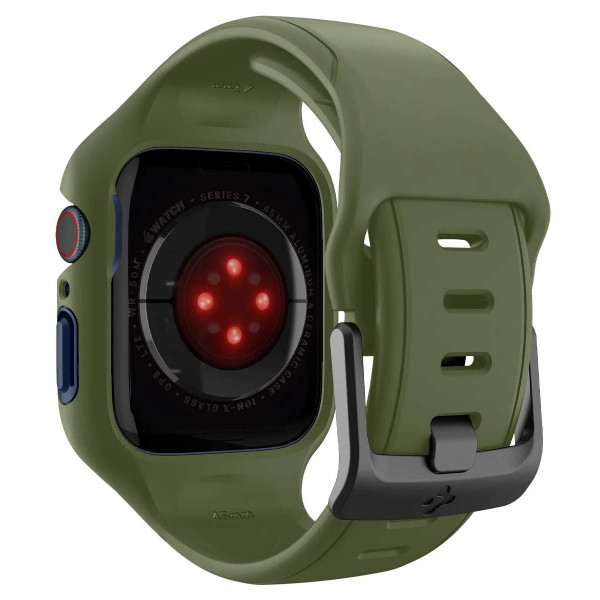 Фото - Ремешок для смарт-часов Spigen 2в1 for Apple Watch 45mm Liquid Air Pro Moss Green (ACS04408)