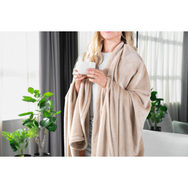 Фото - Плед полуторный Ardesto Flannel 160х200 см бежевый (ART0205SB)