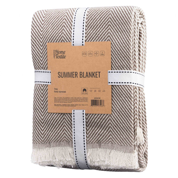 Фото - Плед евро Summer 210x230 см коричневый (ART0922SR)