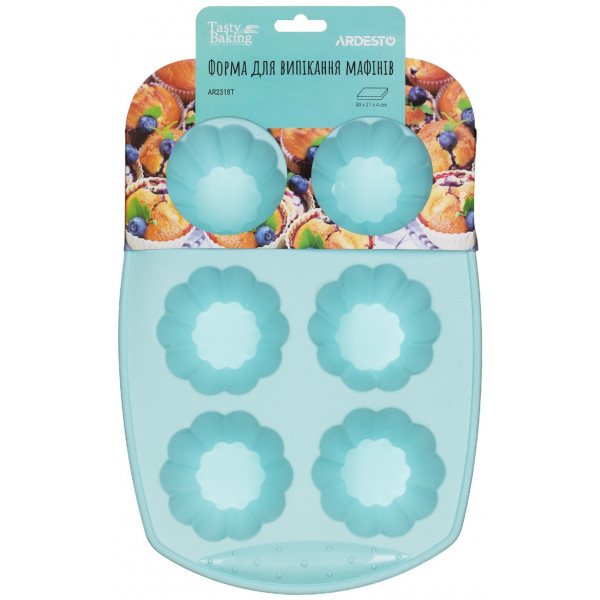 Фото - Форма для приготовления Ardesto Tasty Baking на 6 шт. 30x214 см Blue (AR2318T)
