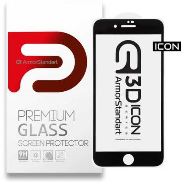 Фото - Защитное стекло для смартфона Armorstandart Icon 3D for Apple iPhone SE 2022/2020/8/7 Black (ARM55980-GI3D-BK)