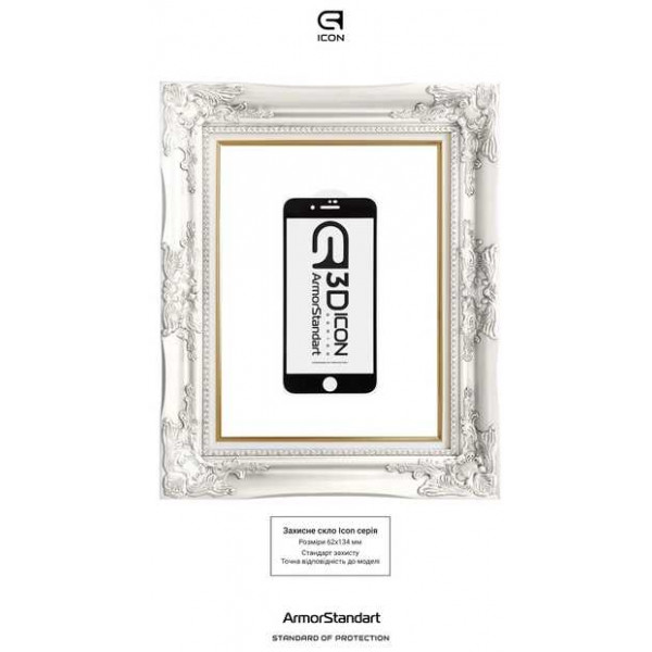 Фото - Защитное стекло для смартфона Armorstandart Icon 3D for Apple iPhone SE 2022/2020/8/7 Black (ARM55980-GI3D-BK)