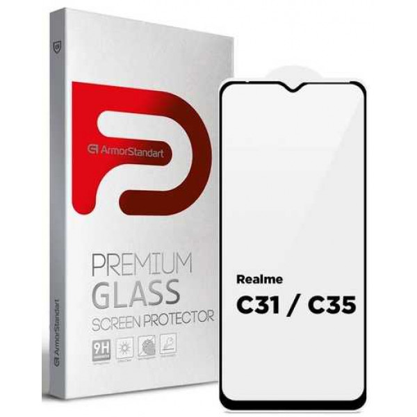 Фото - Защитное стекло для смартфона Armorstandart Full Glue for Realme C31 / C35 Black (ARM62692)