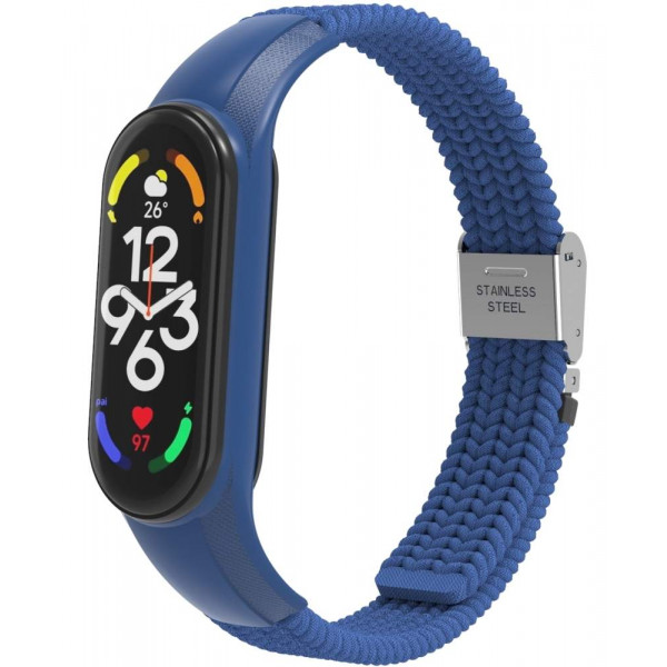 Фото - Ремешок для фитнес-браслета Armorstandart Braided Solo Loop for Xiaomi Mi Band 7/6/5/4 Blue (ARM69903)