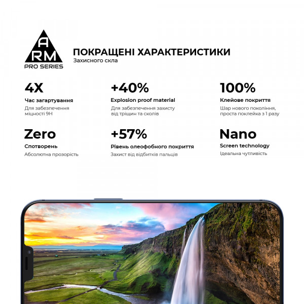 Фото - Защитное стекло для смартфона Armorstandart Pro for Apple iPhone 13/13 Pro/14 Black (ARM59722)