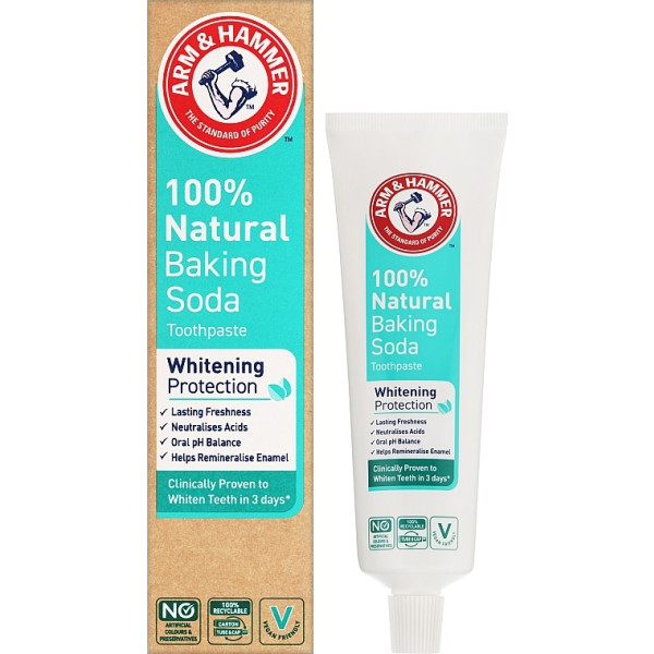 Фото - Зубная паста Arm&Hammer 100% NATURAL для защиты зубов 75 мл (5010724538142)
