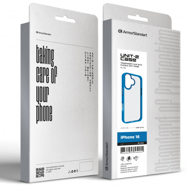Фото - Чехол для смартфона Armorstandart UNIT2 for Apple iPhone 16 Sky Blue (ARM78747)