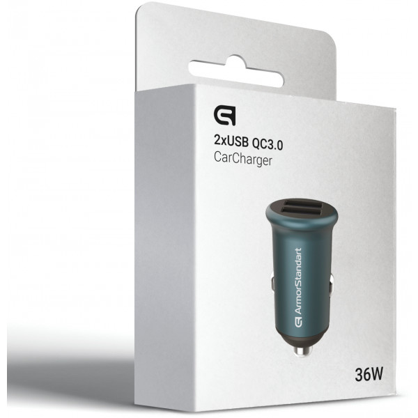 Фото - Автомобильное зарядное устройство Armorstandart xUSB QC3.0 Grey (ARM65438)