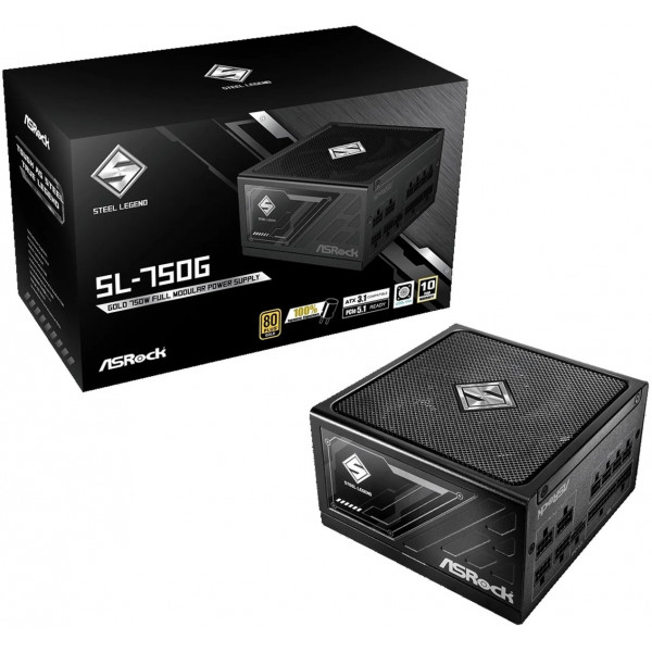 Фото - Блок питания для ПК ASRock STEEL LEGEND 750W 80+ Gold (SL-750G)