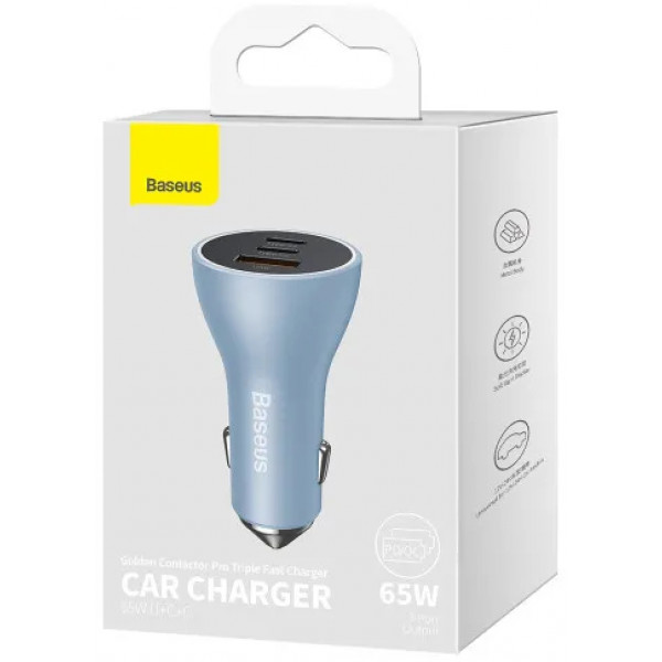 Фото - Микроповреждение - Автомобильное зарядное устройство Baseus Golden Contactor Pro Series Car Charger 65W (CGJP010003)