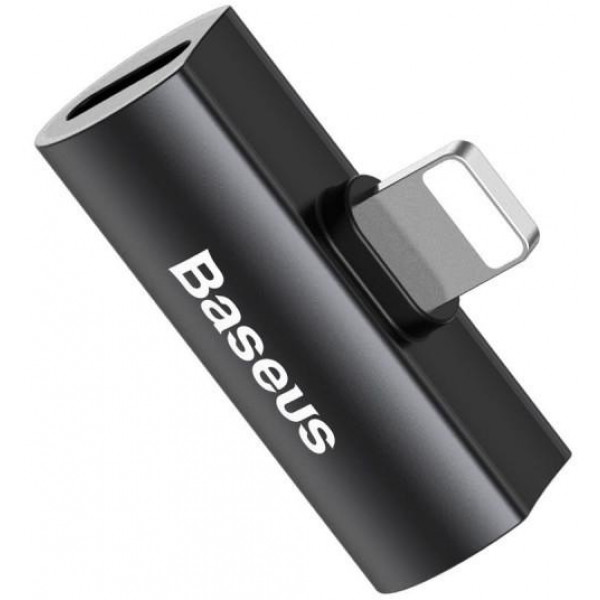 Фото - Переходник Baseus L46 Lightning (1 Male/2 Female) (CAL46-01) Black