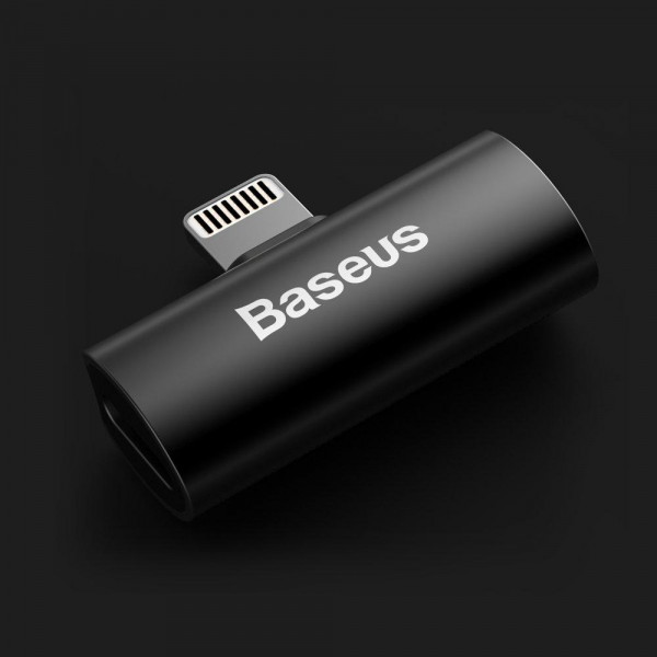 Фото - Переходник Baseus L46 Lightning (1 Male/2 Female) (CAL46-01) Black