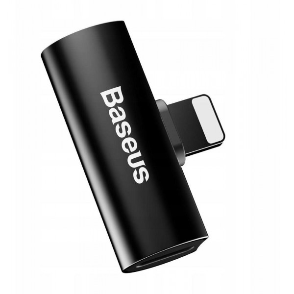 Фото - Переходник Baseus L46 Lightning (1 Male/2 Female) (CAL46-01) Black