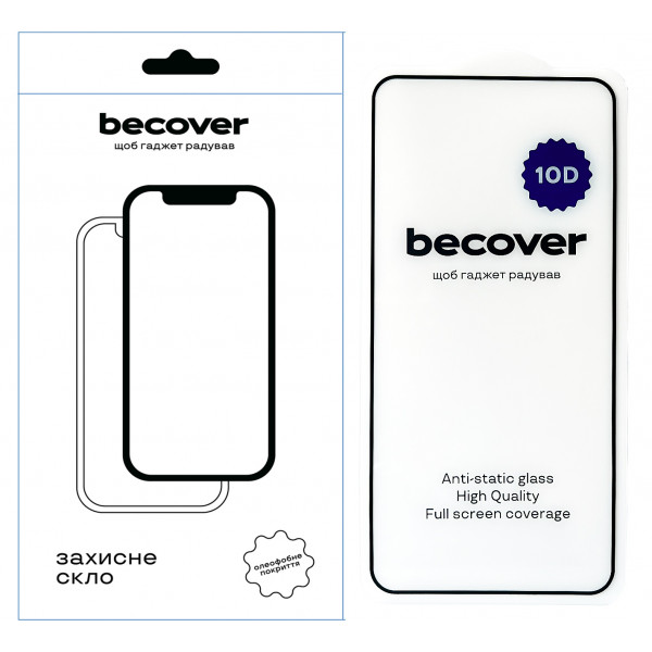 Фото - Защитное стекло для смартфона BeCover Poco X6 Pro 10D Black (711342)