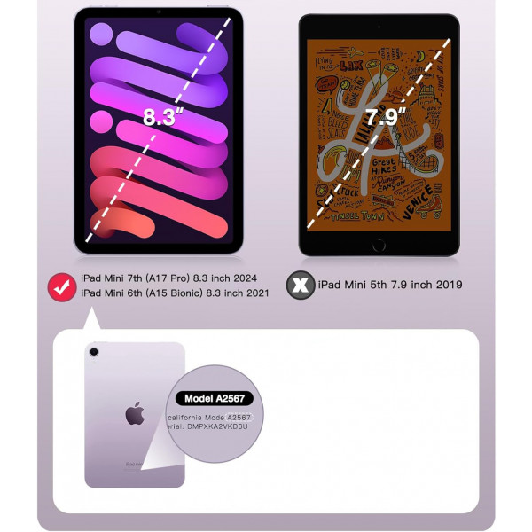 Фото - Чехол для планшета BeCover Tri Fold Hard for Apple iPad Mini 7 2024 Pink (712454)