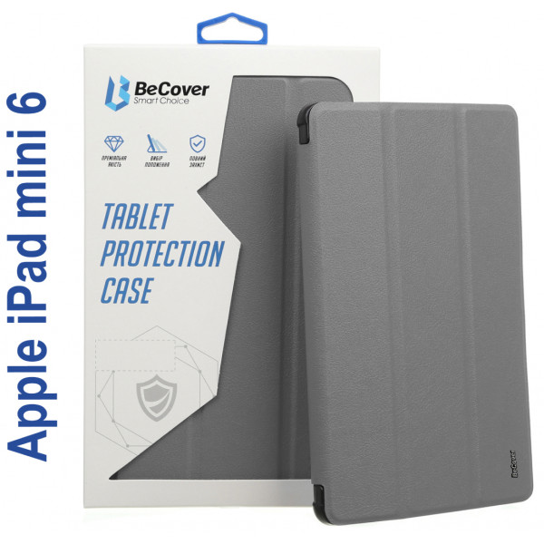 Фото - Чехол для планшета BeCover Tri Fold Soft TPU for Apple iPad mini 6 2021 Gray (706722)