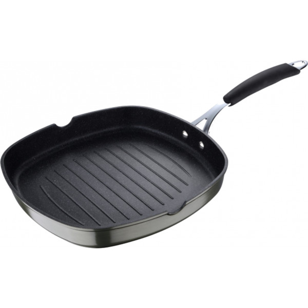 Фото - Сковорода гриль Bergner Midnight 28 см (BG-30130-GR)