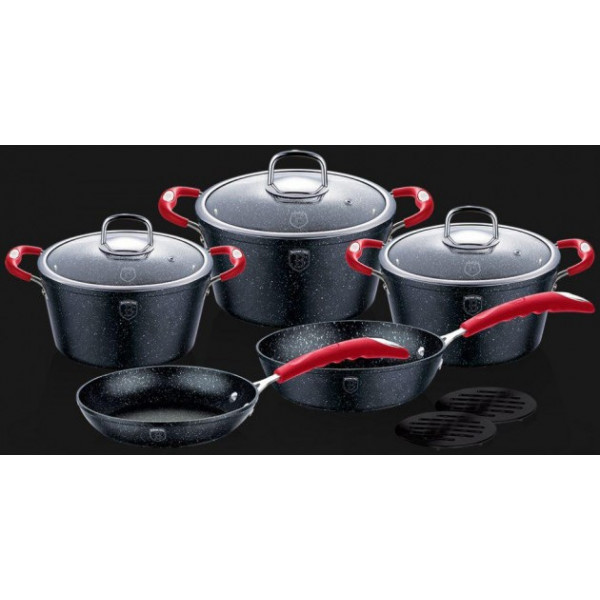 Фото - Набор посуды BerlingerHaus Stone Touch Line Black (BH-1166N)