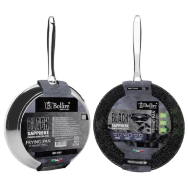 Фото - Сковорода универсальная Bollire Black Sapphire 28 см (BR-1707)