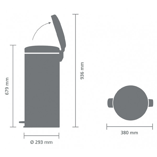 Фото - Бак для мусора с педалью Brabantia 30 л 111785