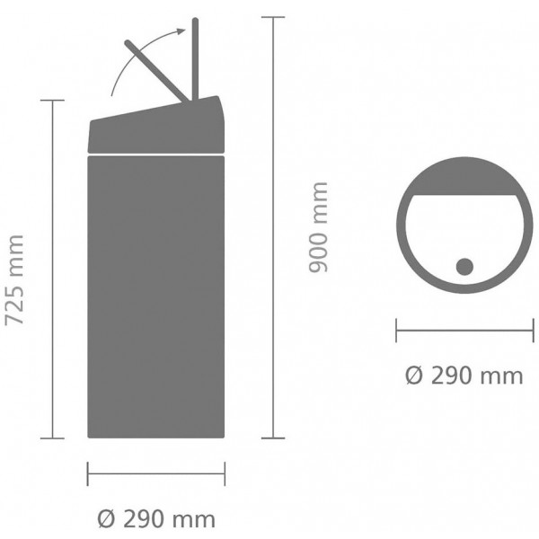 Фото - Бак для мусора Brabantia Touch Bin 30 л 115349