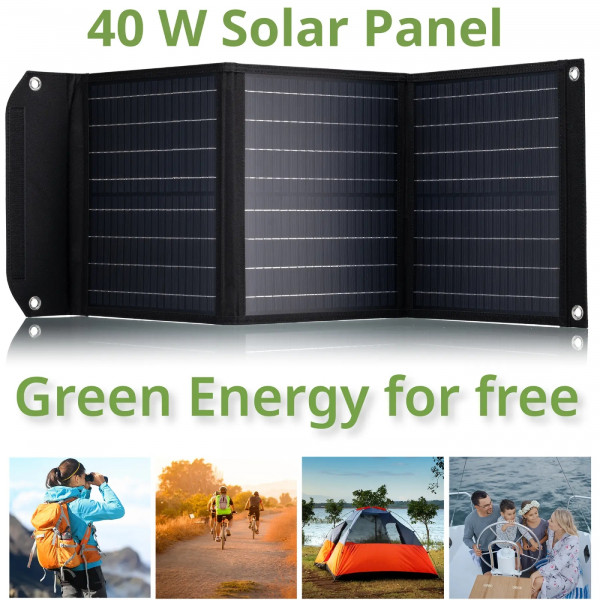 Фото - Портативная солнечная панель Bresser Mobile Solar Charger 40 Watt USB DC (3810040)