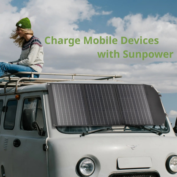 Фото - Портативная солнечная панель Bresser Mobile Solar Charger 90 Watt USB DC (3810060)