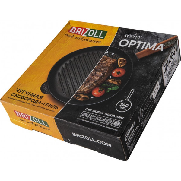 Фото - Сковорода гриль Brizoll O2440G-P1 Optima-Black 240 х 40 мм