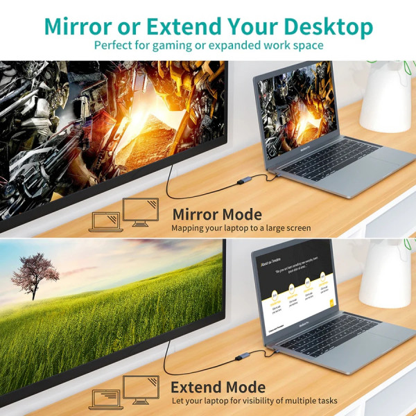 Фото - Переходник Choetech Type-C Displayport F 4K (HUB-H11-GY-V2)