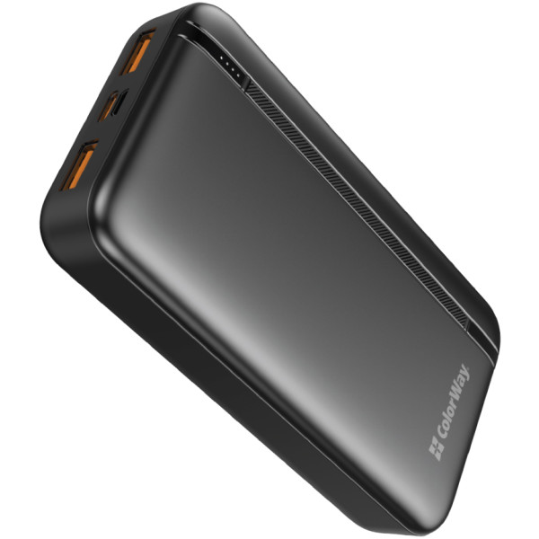 Фото - Батарея мобильная Colorway 20000 Ah Portable Charger USB QC3.0 + USB-C PD22.5W Black (CW-PB200LPB4BK-PD)