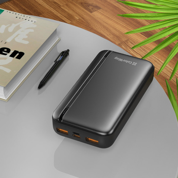Фото - Батарея мобильная Colorway 20000 Ah Portable Charger USB QC3.0 + USB-C PD22.5W Black (CW-PB200LPB4BK-PD)