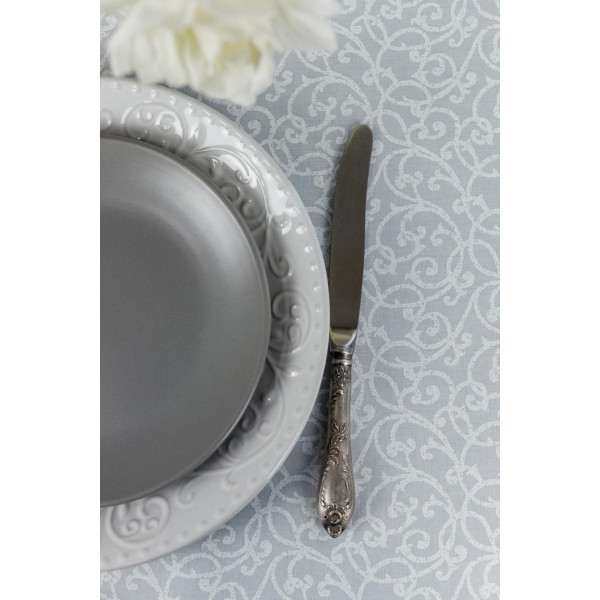 Фото - Скатерть круглая Прованс Айс Вензель D-180 см (033850)