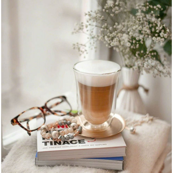 Фото - Набор стаканов с двойными стенками Delonghi ЛАТТЕ МАКІЯТО, 220 мл