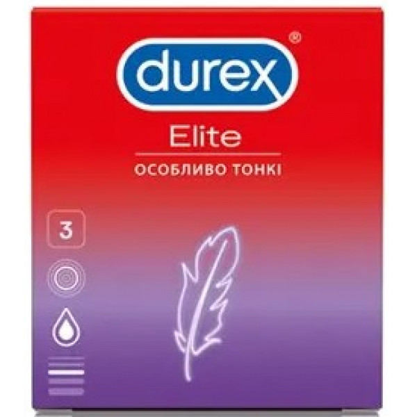 Фото - Презервативы Durex Elite 3 шт. (5010232954236)