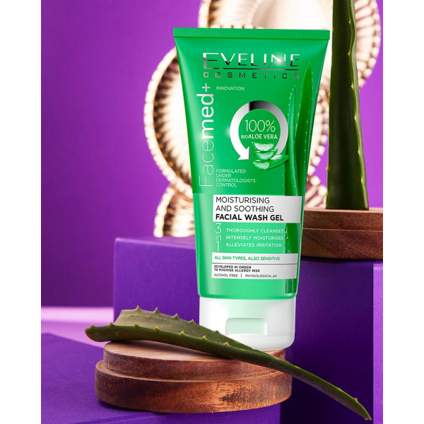 Фото - Гель для умывания EVELINE Увлажняюще-успокаивающий Facemed+ (5901761976038)