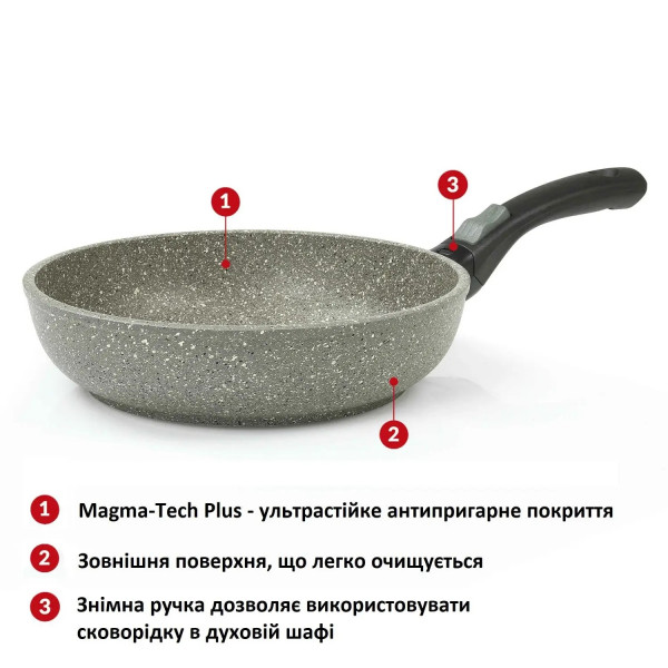 Фото - Сковорода универсальная Flonal Monolite 20 см (MOIPB2090)