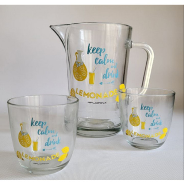 Фото - Графин FLORINA FRESH Lemon + 6 стаканов (3K8109_L)