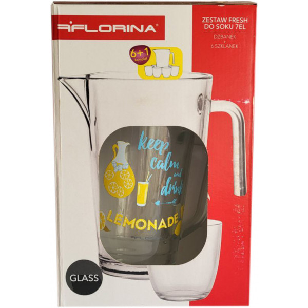 Фото - Графин FLORINA FRESH Lemon + 6 стаканов (3K8109_L)