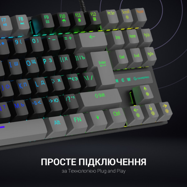 Фото - Клавиатура проводная игровая GamePro LED USB (MK100R)