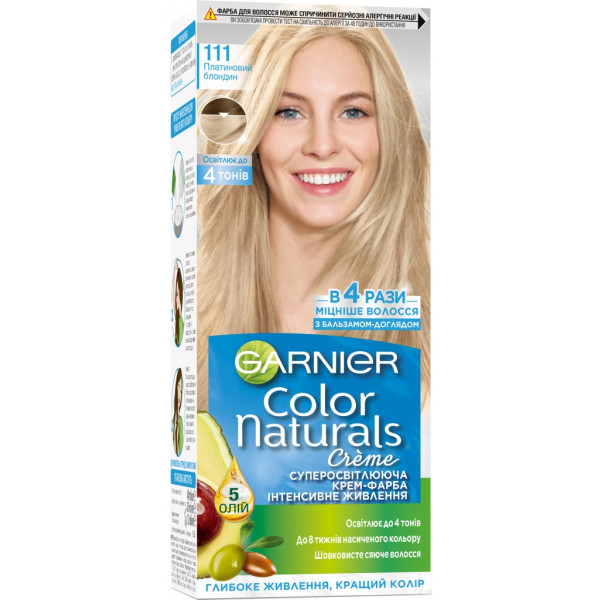 Фото - Краска для волос Garnier Color Naturals 111 Платиновый блондин 110 мл (3600540676986)