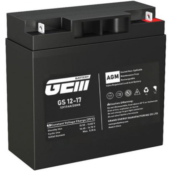 Фото - Аккумулятор для ИБП GEM BATTERY 12V (GS 12-17)